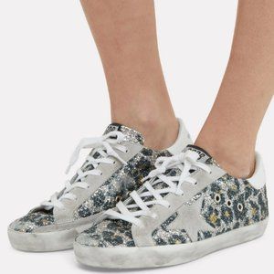 Golden Goose Leopard Glitter Low-Top Sneakers
